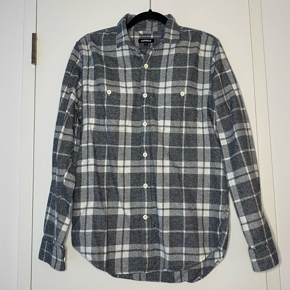 Men’s Express Plaid Button Down